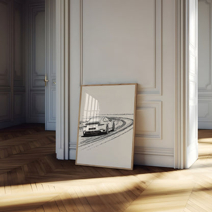 Racing Curves Porsche Poster