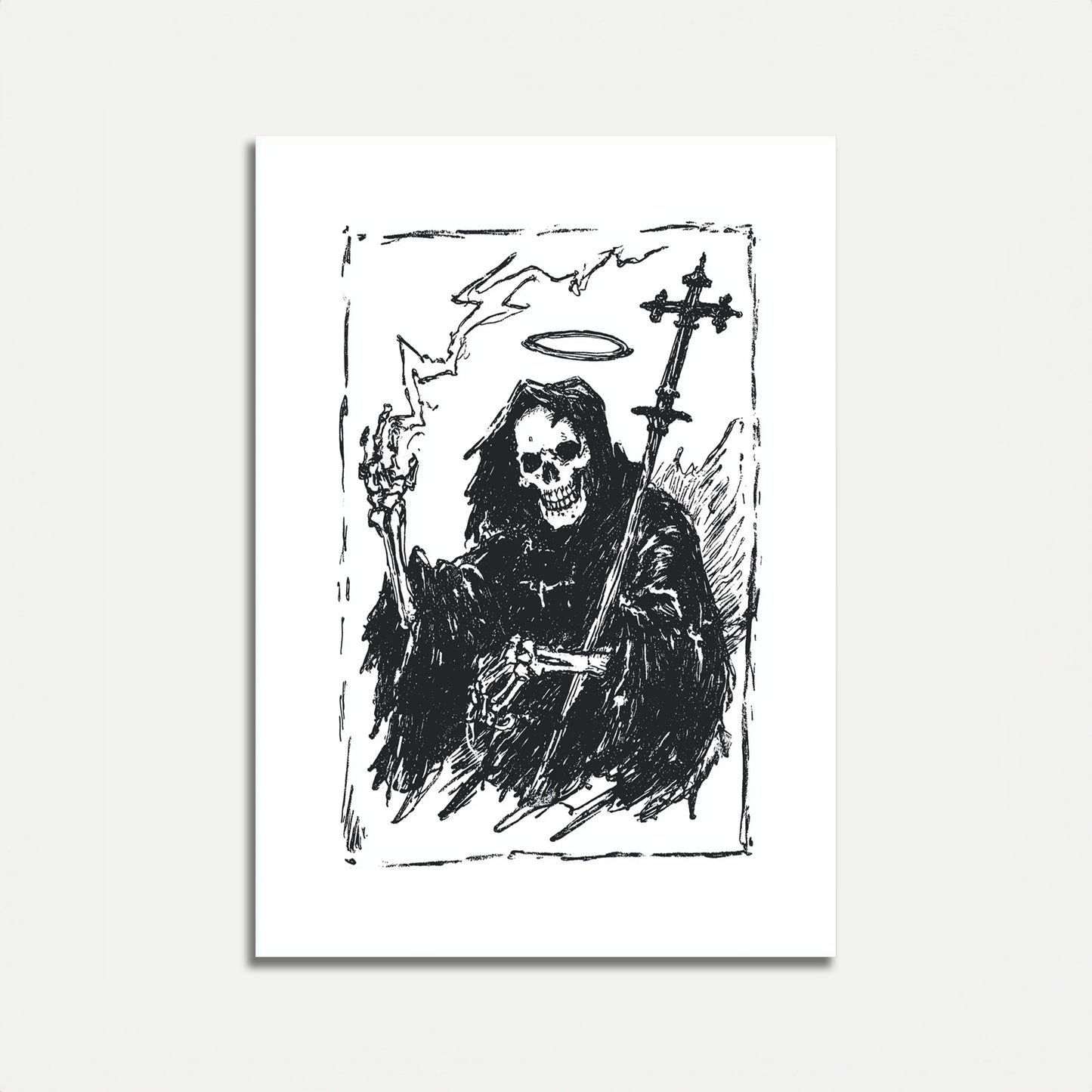 Teschio della Morte Oscura - Poster d'Arte Oscura