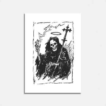 Teschio della Morte Oscura - Poster d'Arte Oscura