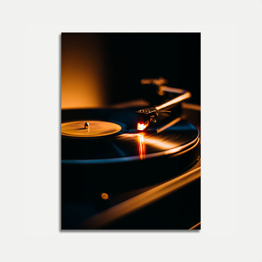 Retro vinylový gramofon plakát