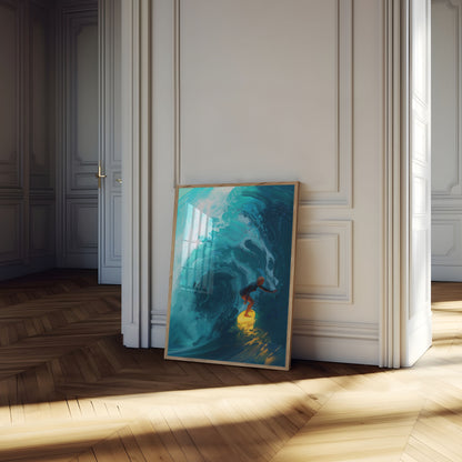 Ocean Wave Surfer Poster