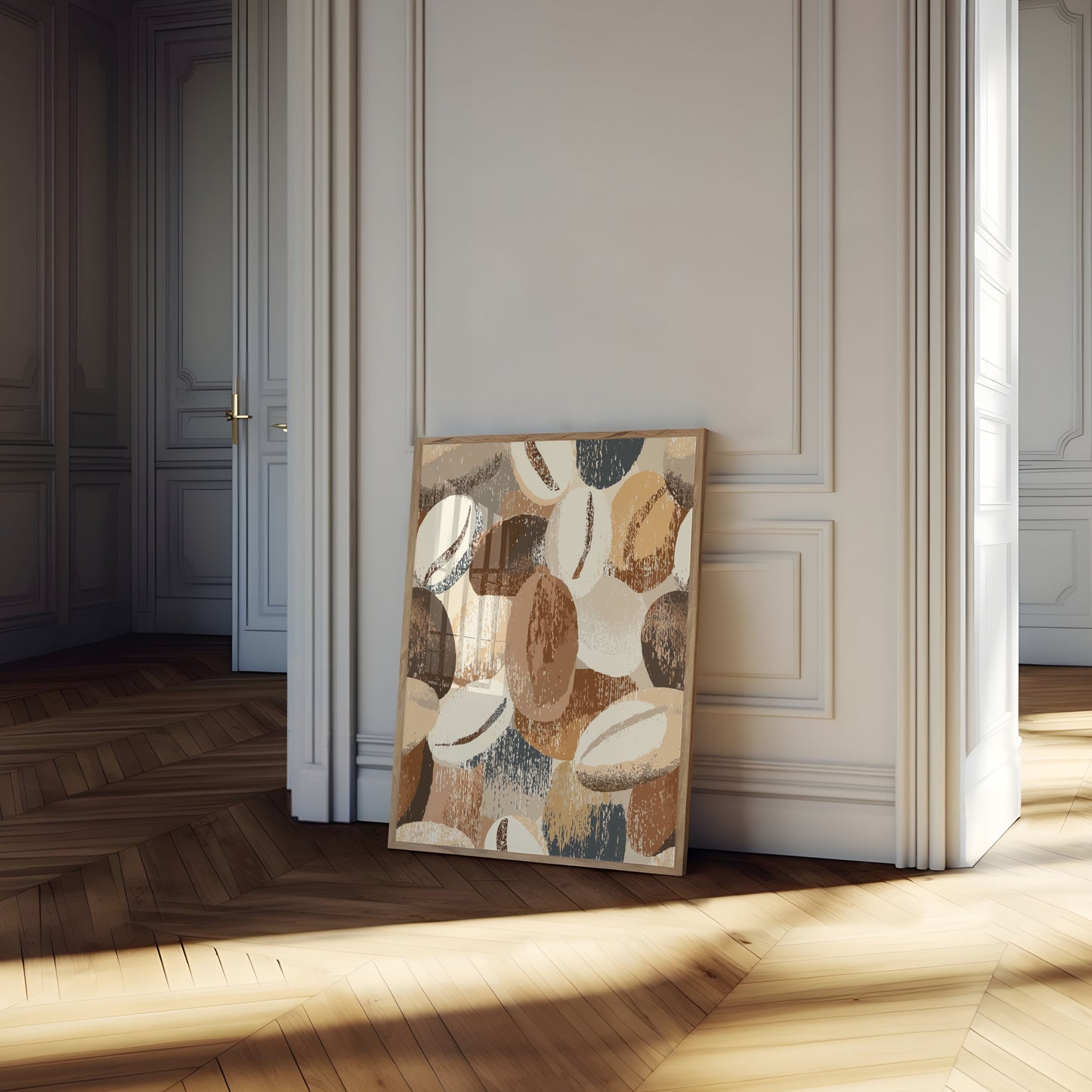 Coffee Beans Abstract Art Poster