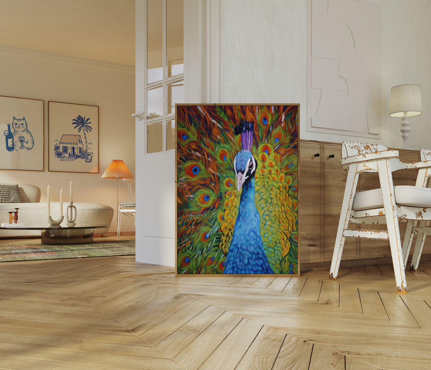 Majestic Peacock Feather Poster