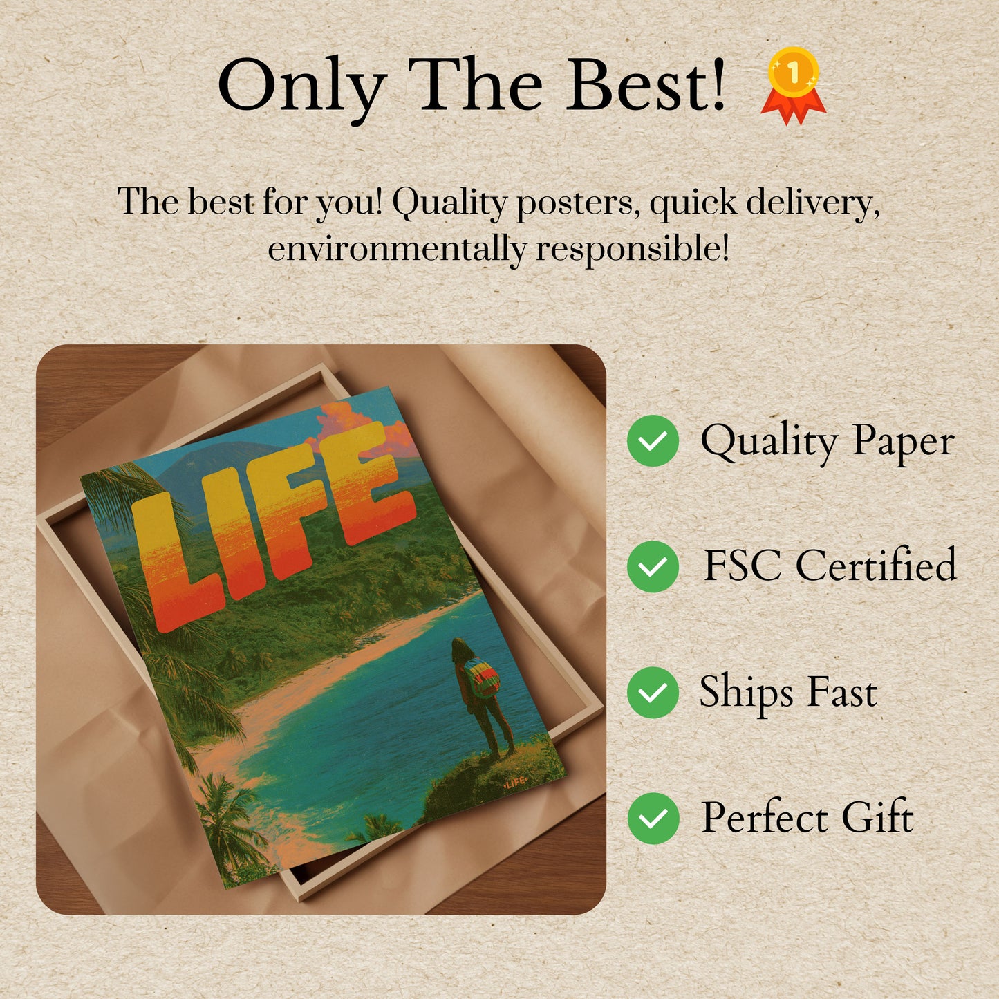 Tropical Beach Adventure Life Poster