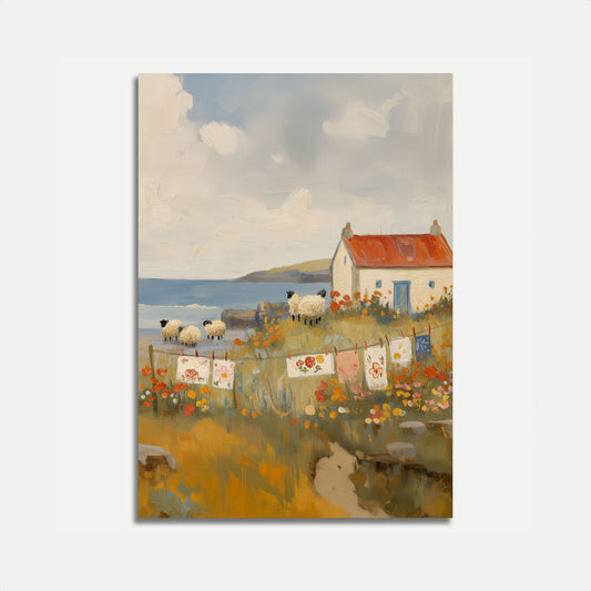 Küsten-Schafbauernhof-Poster