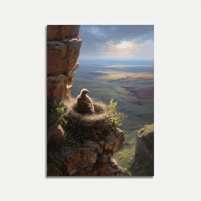 Eagle Overlooking Vast Landscape Poster