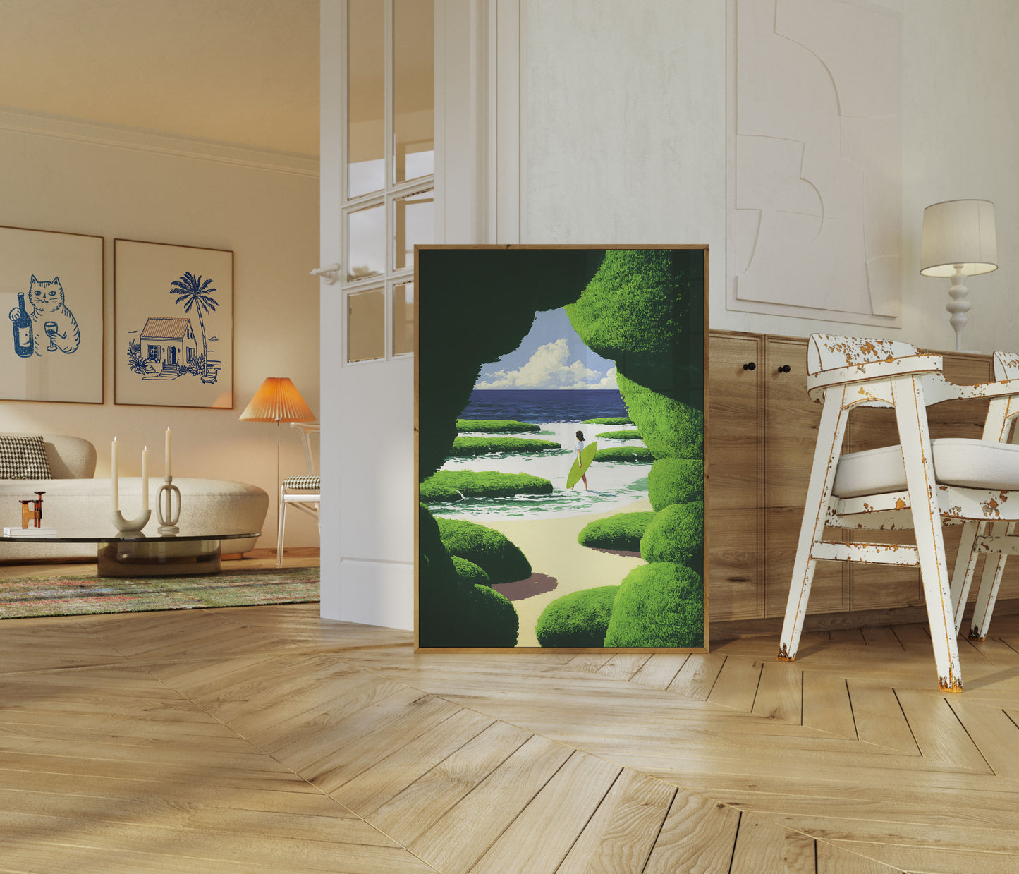 Surfování zeleným rájem Plakát