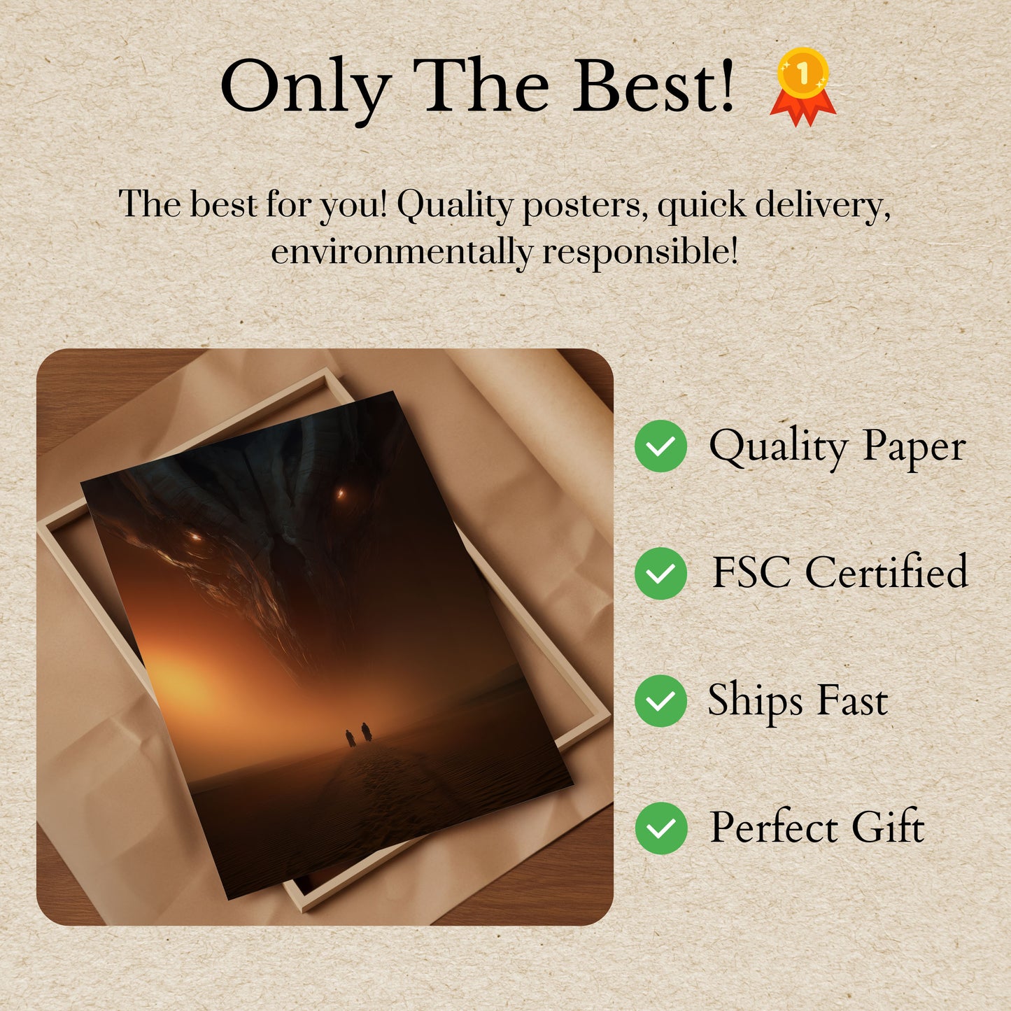 Mysterious Desert Encounter Poster