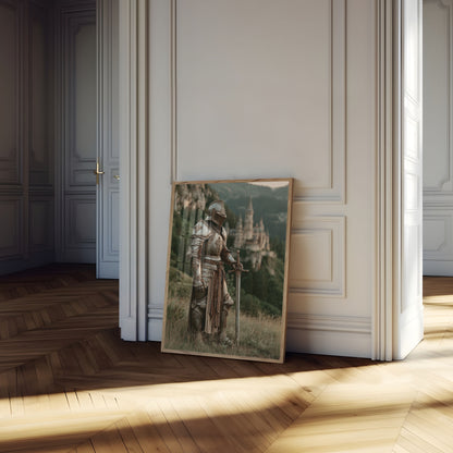 Medieval Knight's Castle Guardian Poster
