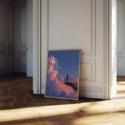 Sunset Clouds Contemplation Poster