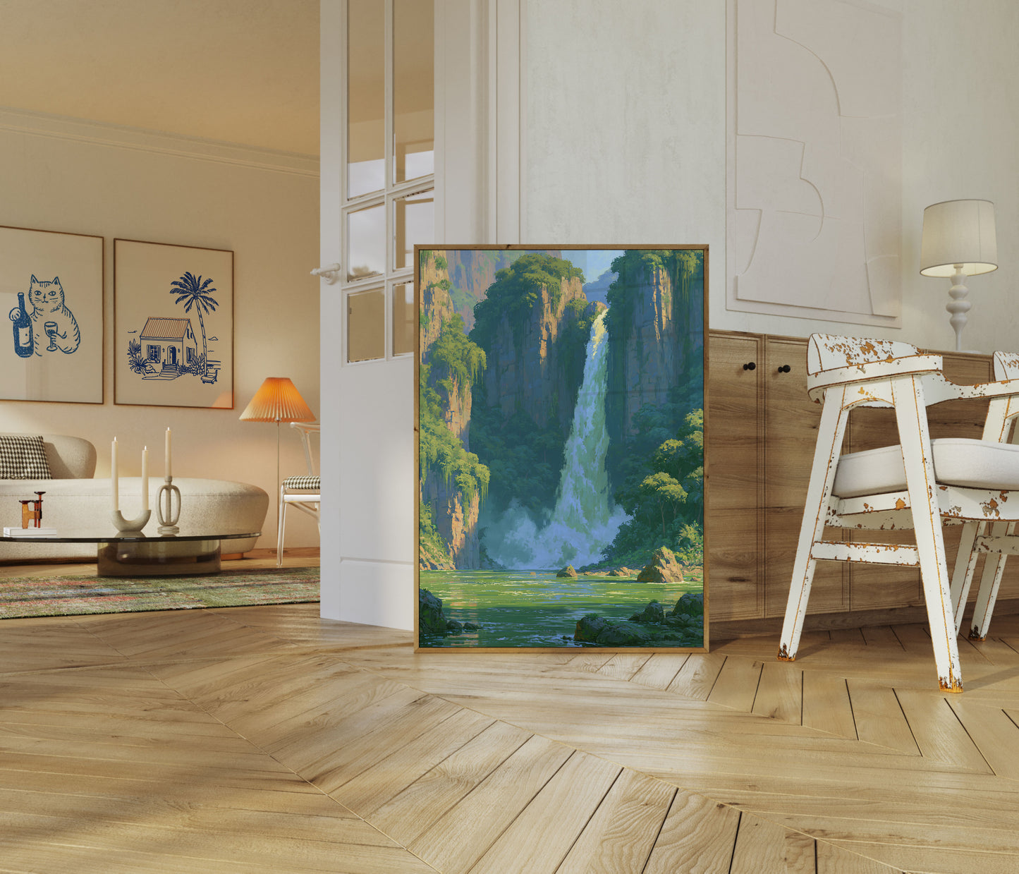 Poster delle cascate e falesie del Canyon