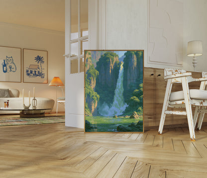 Poster delle cascate e falesie del Canyon