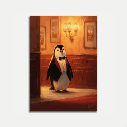 Affiche Pingouin en Tenue Formelle