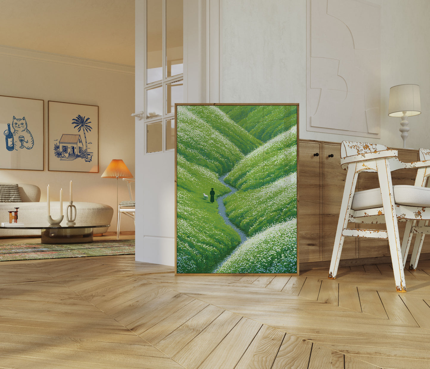 Landschaftsposter: Pastelltal-Bach