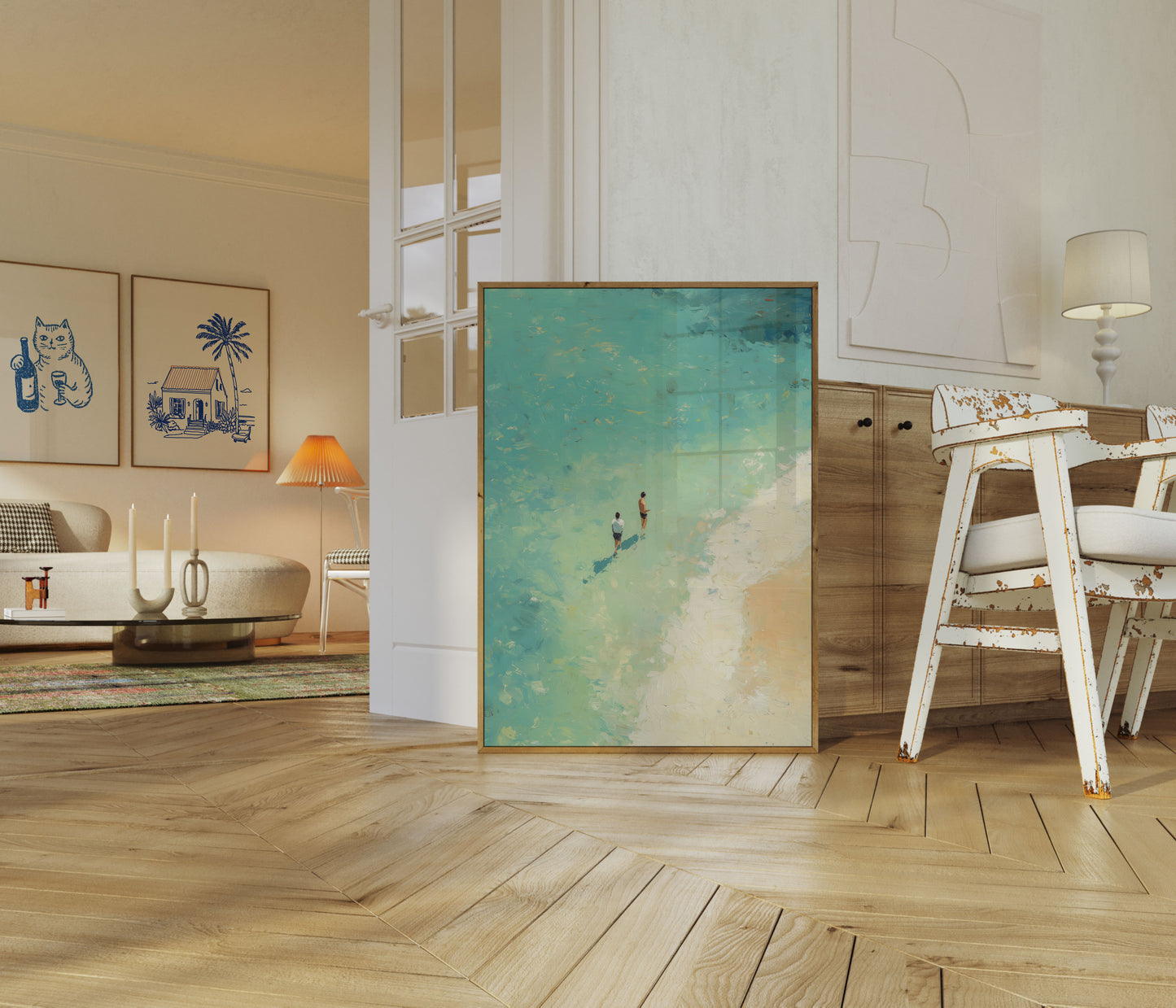 Tropisk Paradise Beach Vading Affisch