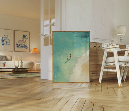 Tropisk Paradise Beach Vading Affisch