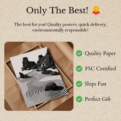 Zen Rock Garden Serenity Poster