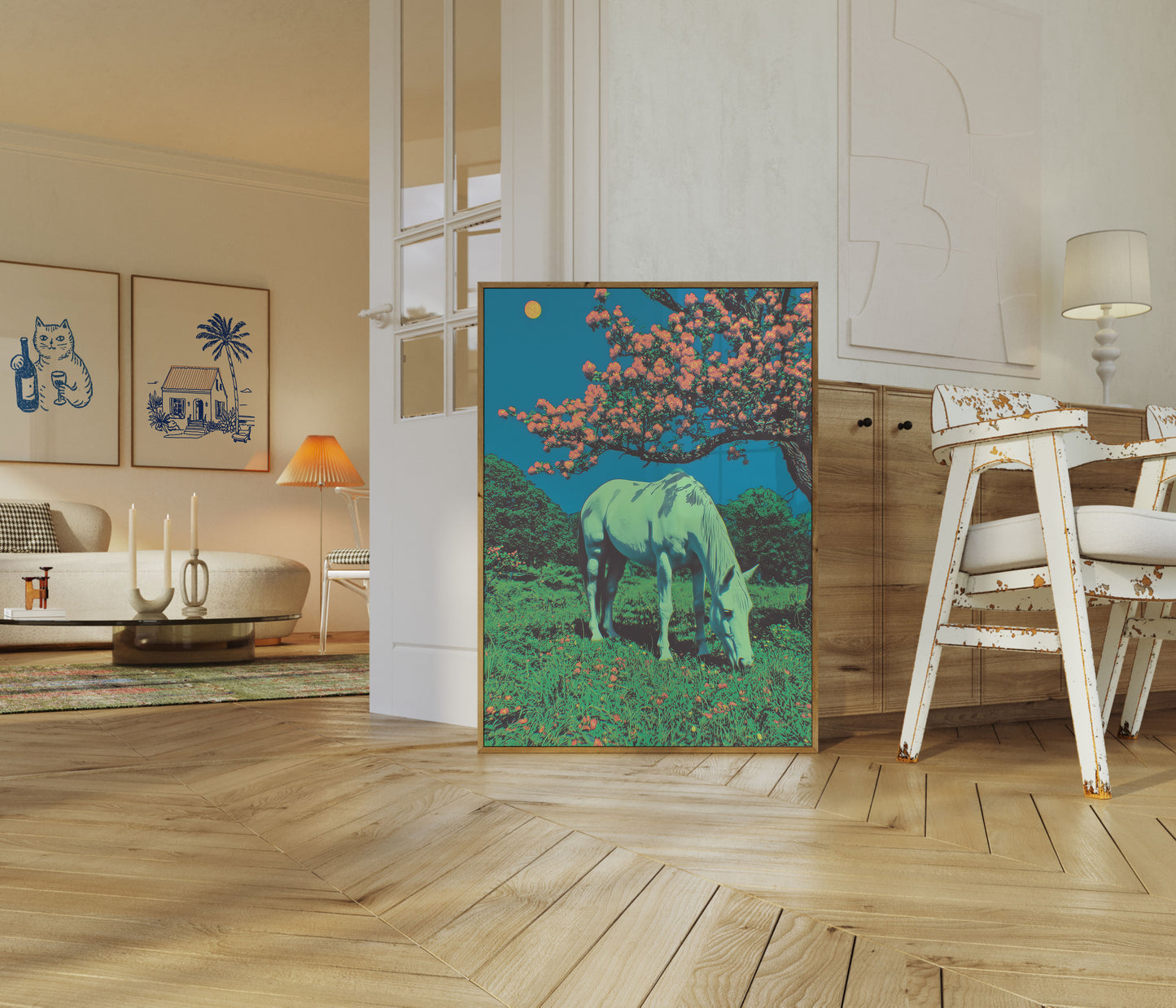 Magical Moonlit Horse Poster