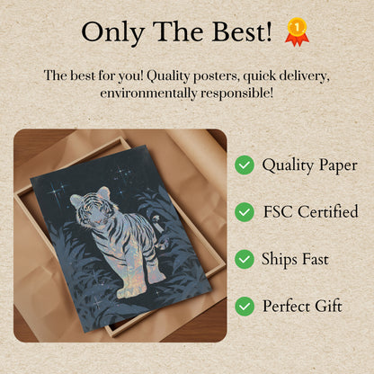 Cosmic Tiger in the Jungle Poster