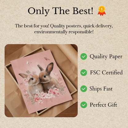 Adorable Bunny Lovers Poster