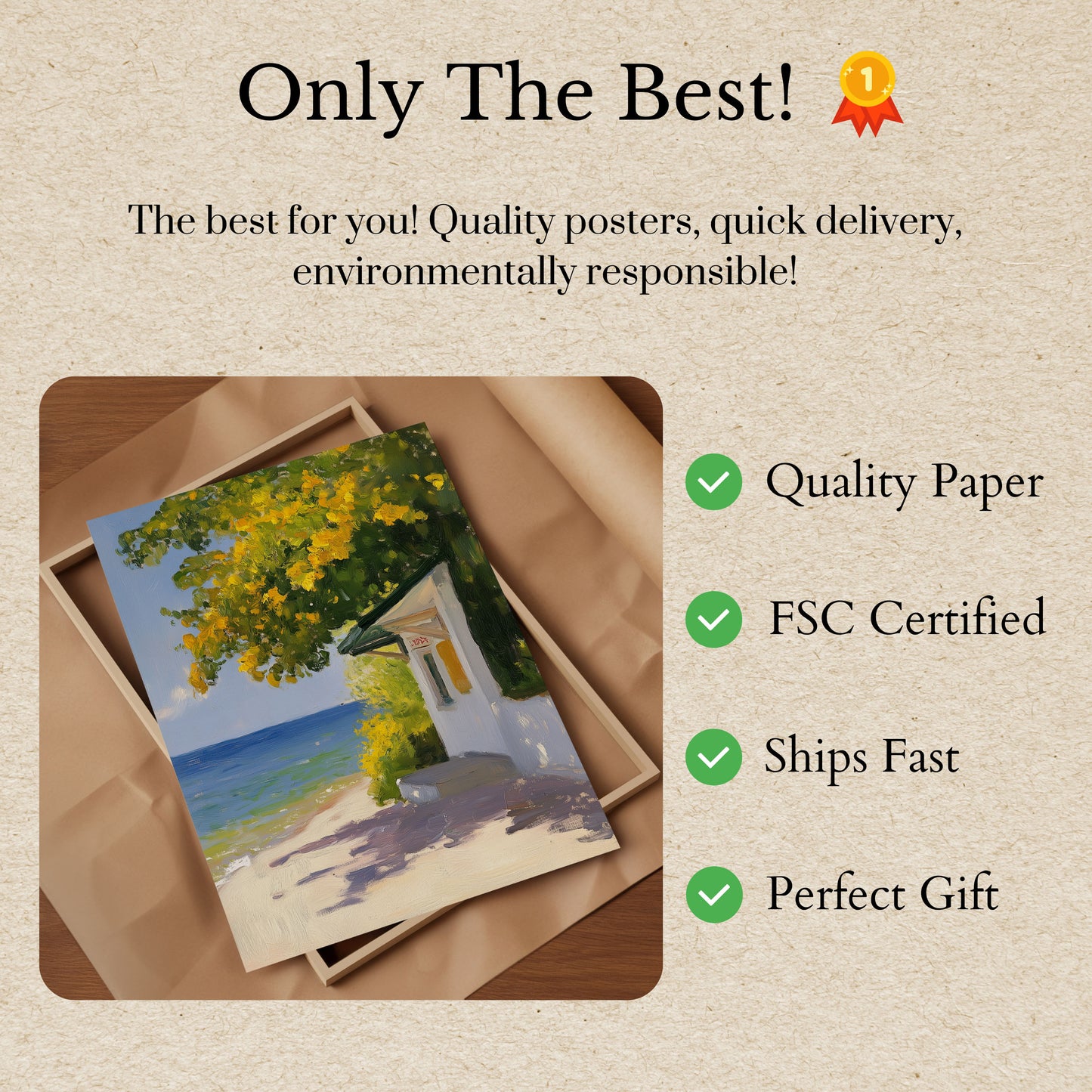 Sunny Coastal Retreat Poster