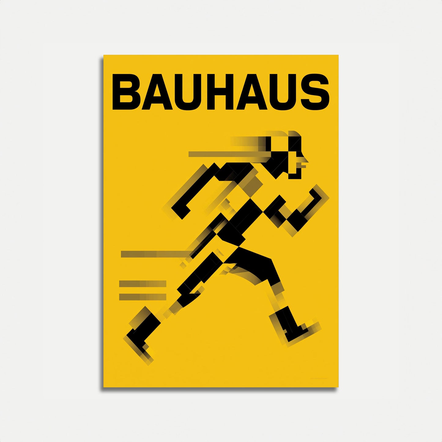 Bauhaus plakát s běžící postavou