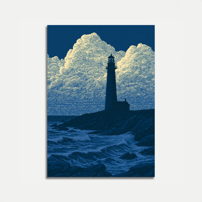 Lighthouse in the Clouds Poster