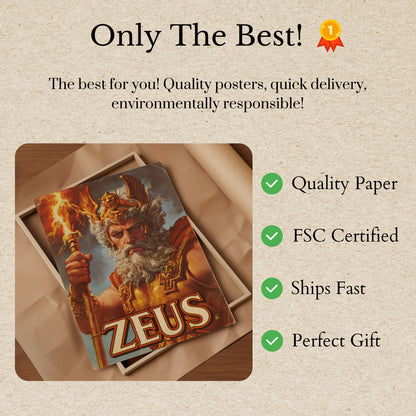 Zeus King of Gods Poster