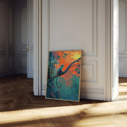 Twilight Monkey Forest Poster