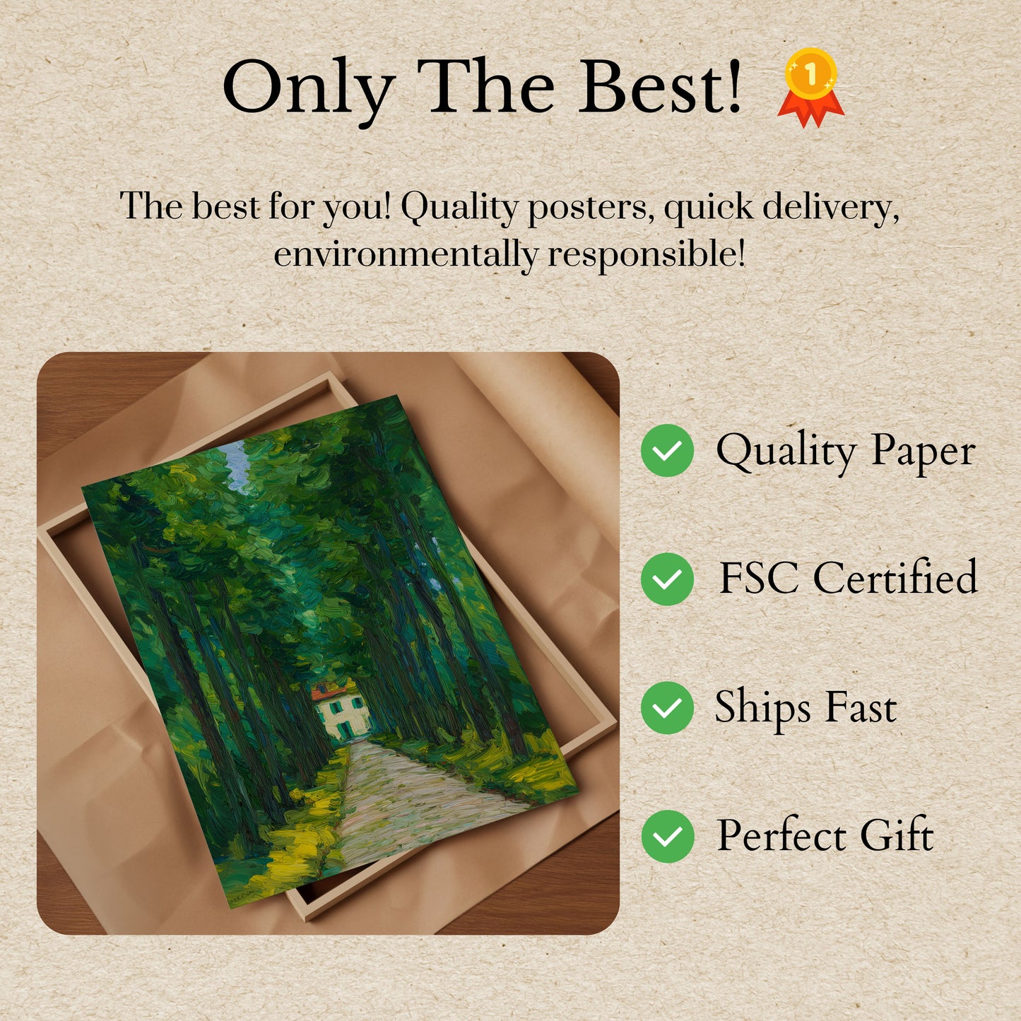 Emerald Forest Path Poster