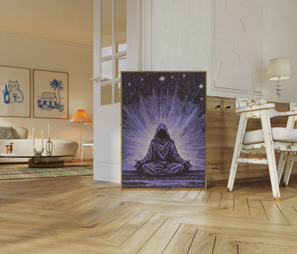 Kosmická Meditace Pod Hvězdami Plakát
