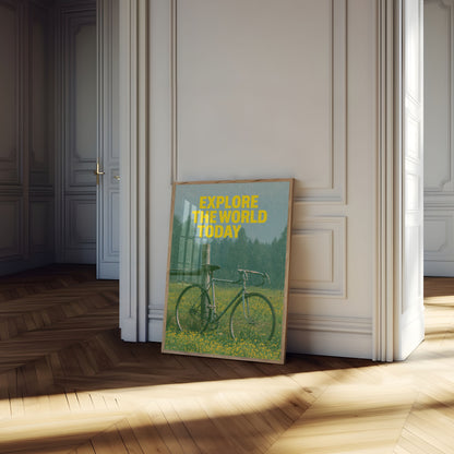 Avventura in Bicicletta attraverso il Prato Poster