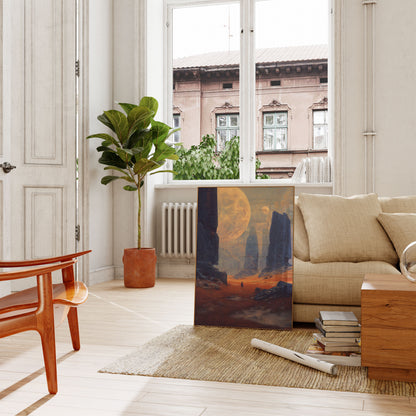 Alien Planet Desert Landscape Poster