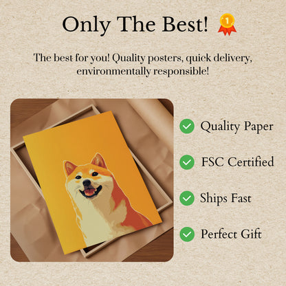 Glad Shiba Inu Hundaffisch