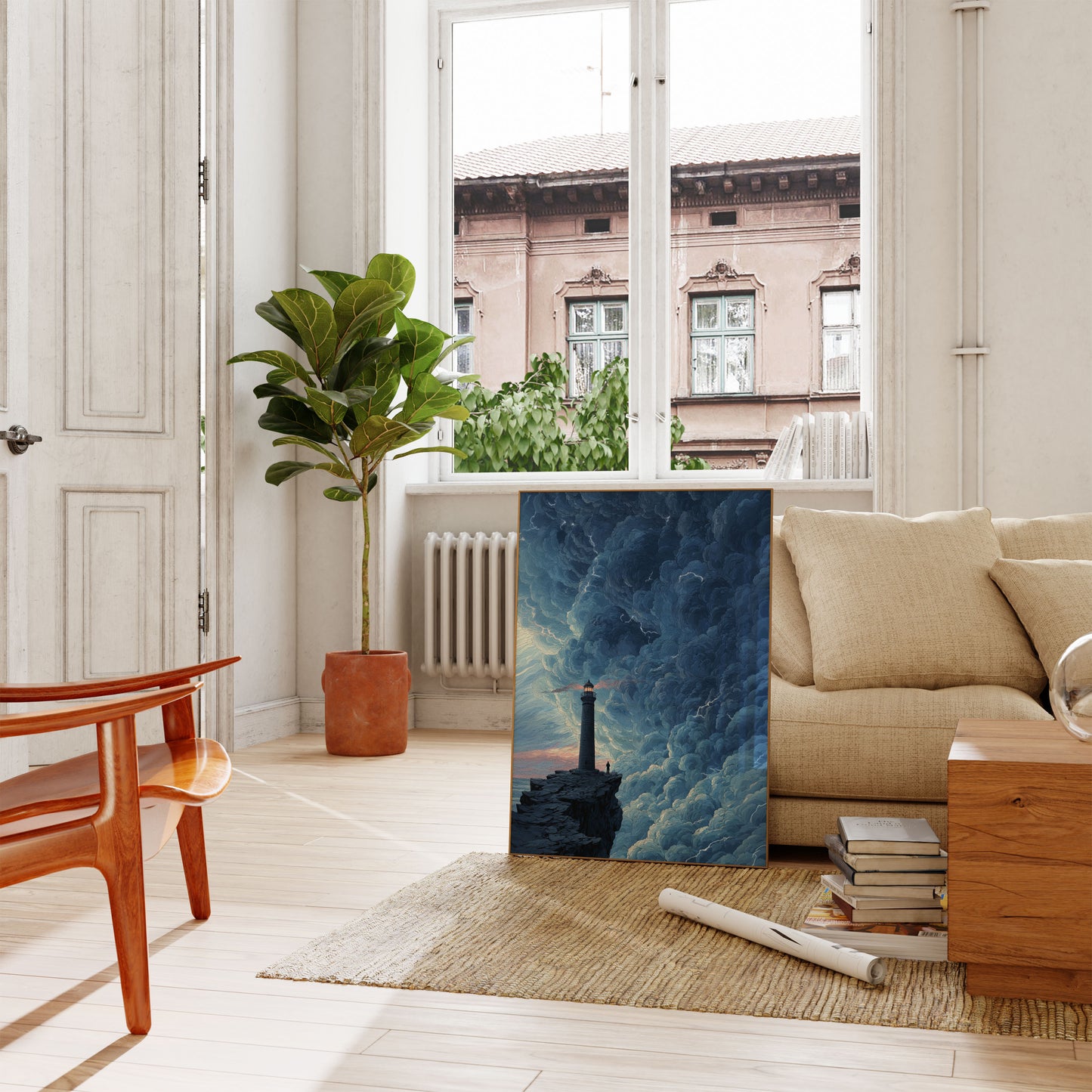 Storm's Edge Lighthouse Poster