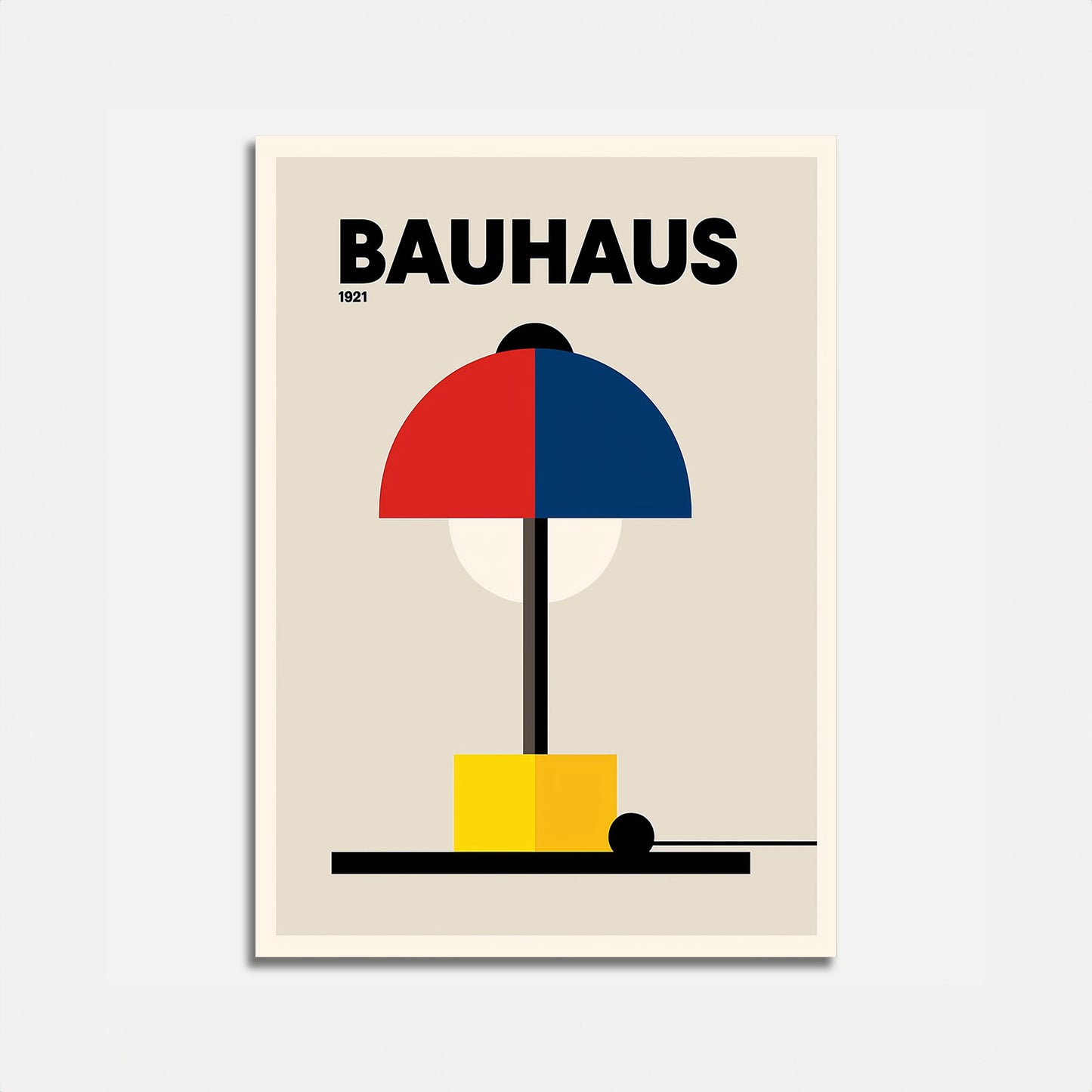 Vintage Bauhaus Lamp Design Poster