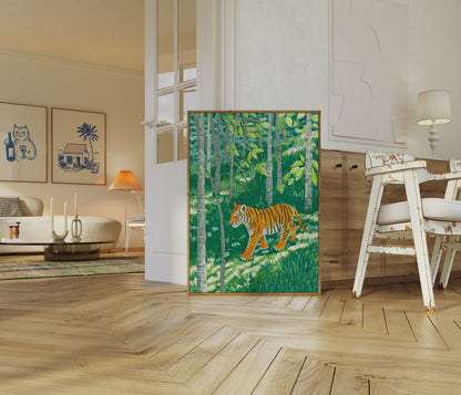 Emerald Forest Tiger Poster
