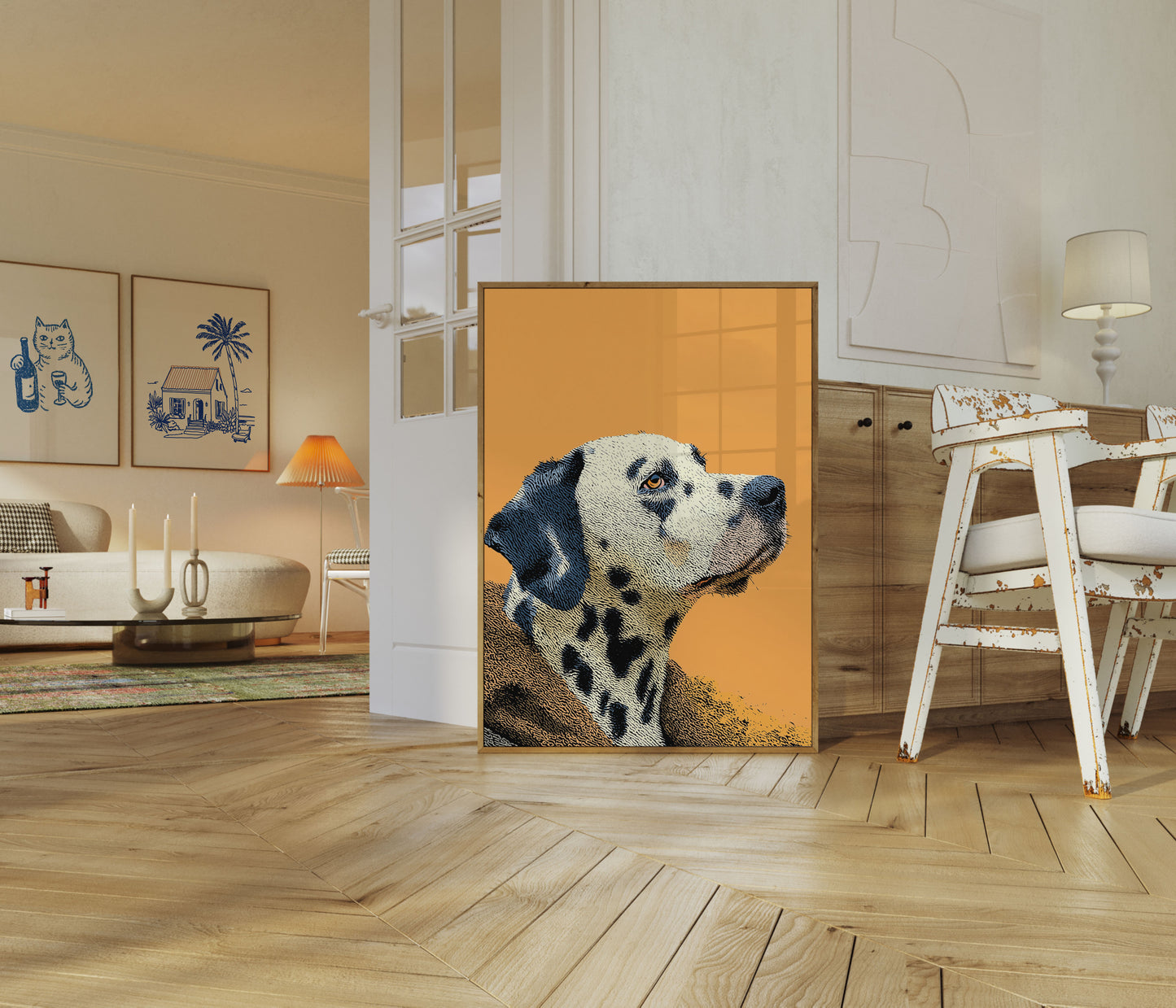 Dalmatian Dog Profile Poster
