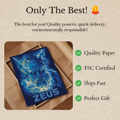 Plakát Zeus, Bůh hromu