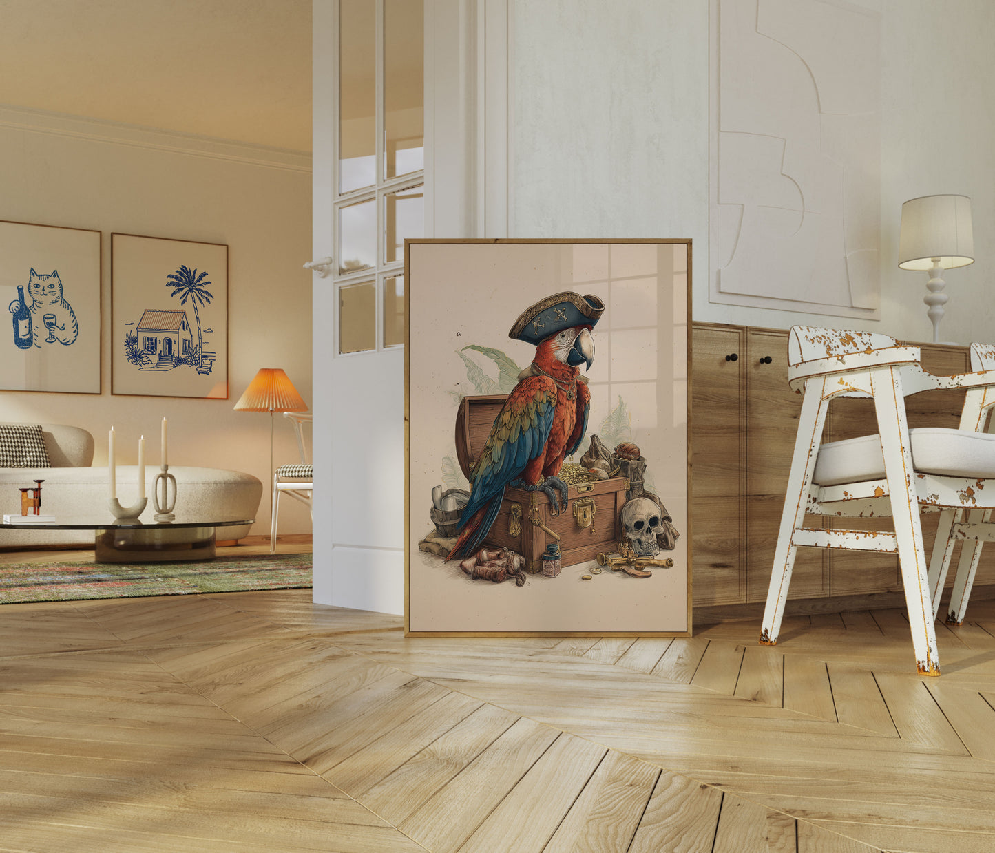 Pirate Parrot Treasure Poster