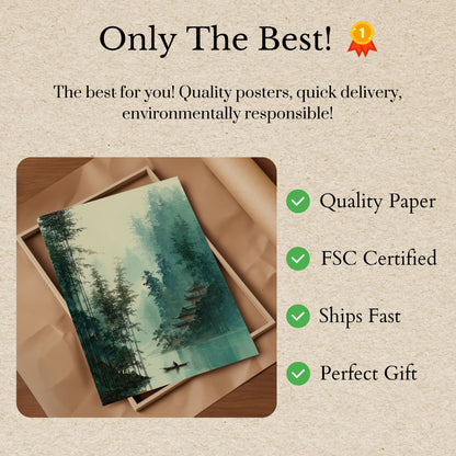 Poster del Tempio Zen Foresta Nebbiosa