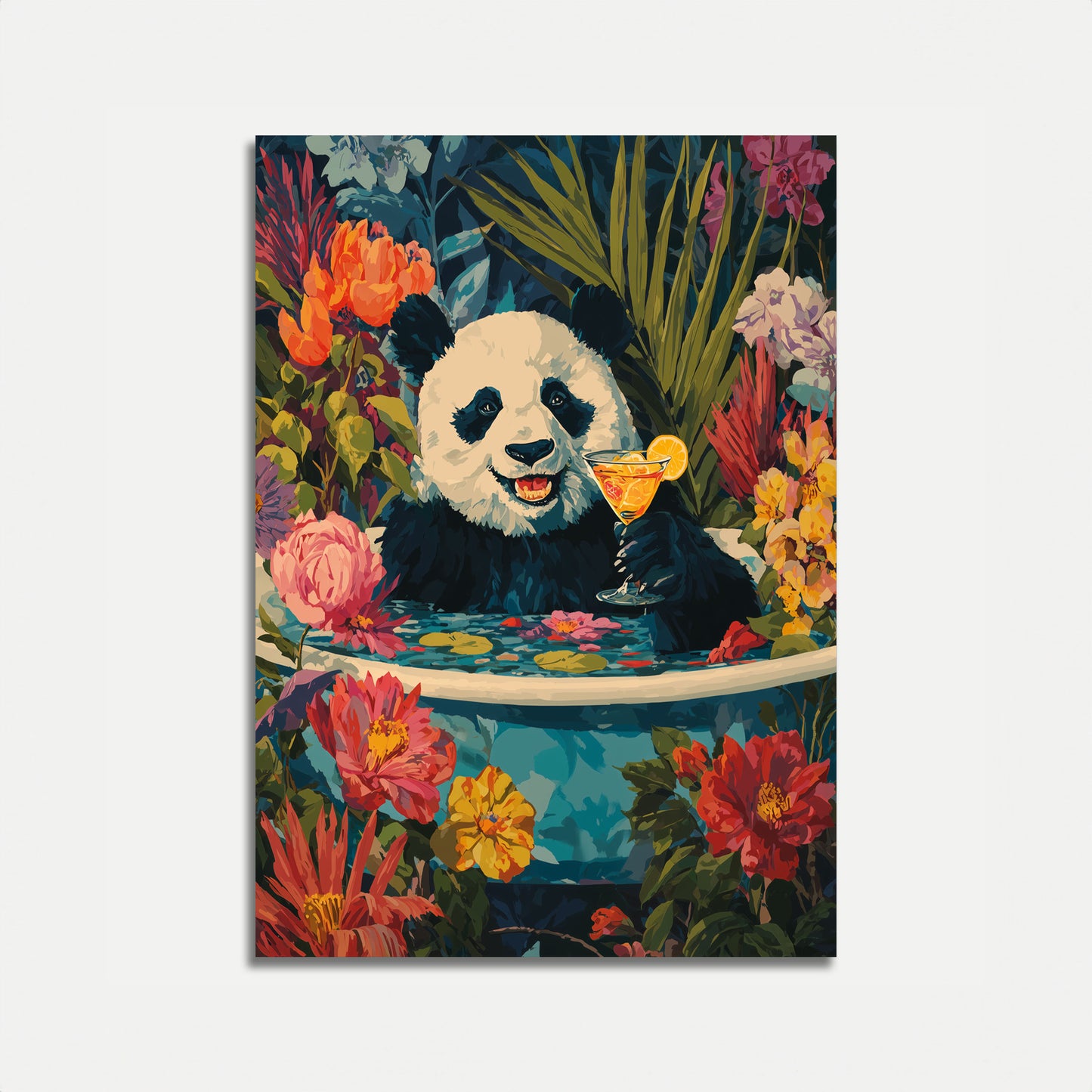Panda's Tropical Cocktail Poster