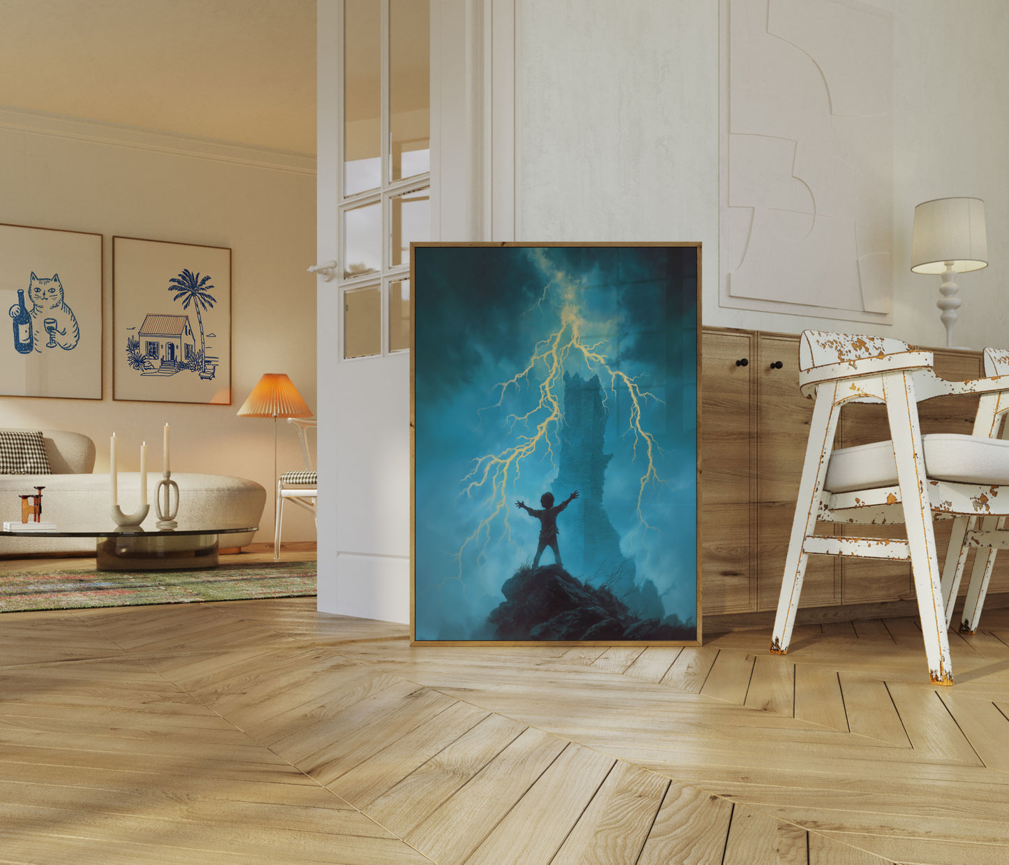 Young Hero Lightning Tower Poster