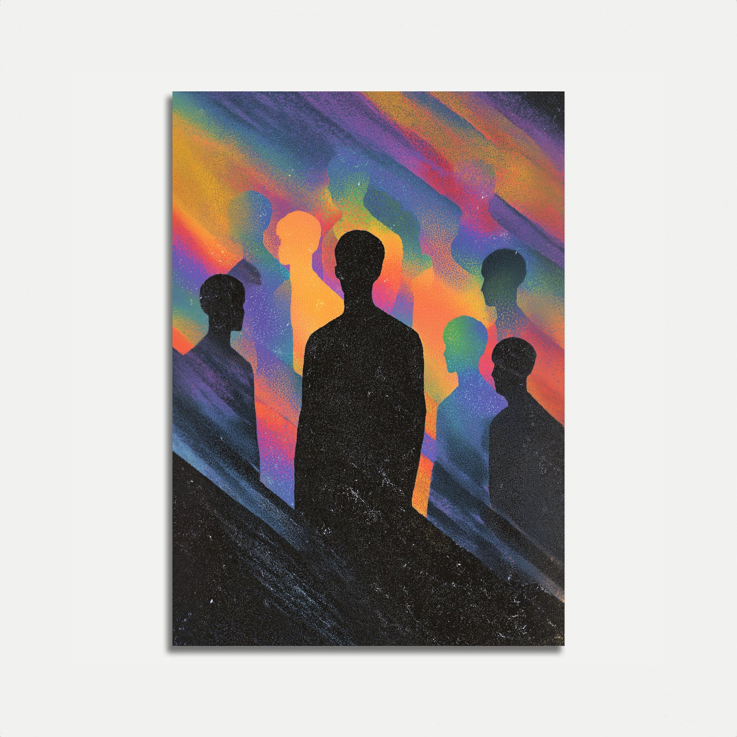 Mangfoldighed og Enhed Silhuetter Plakat