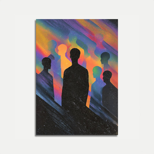 Diversity and Unity Silhouettes Poster