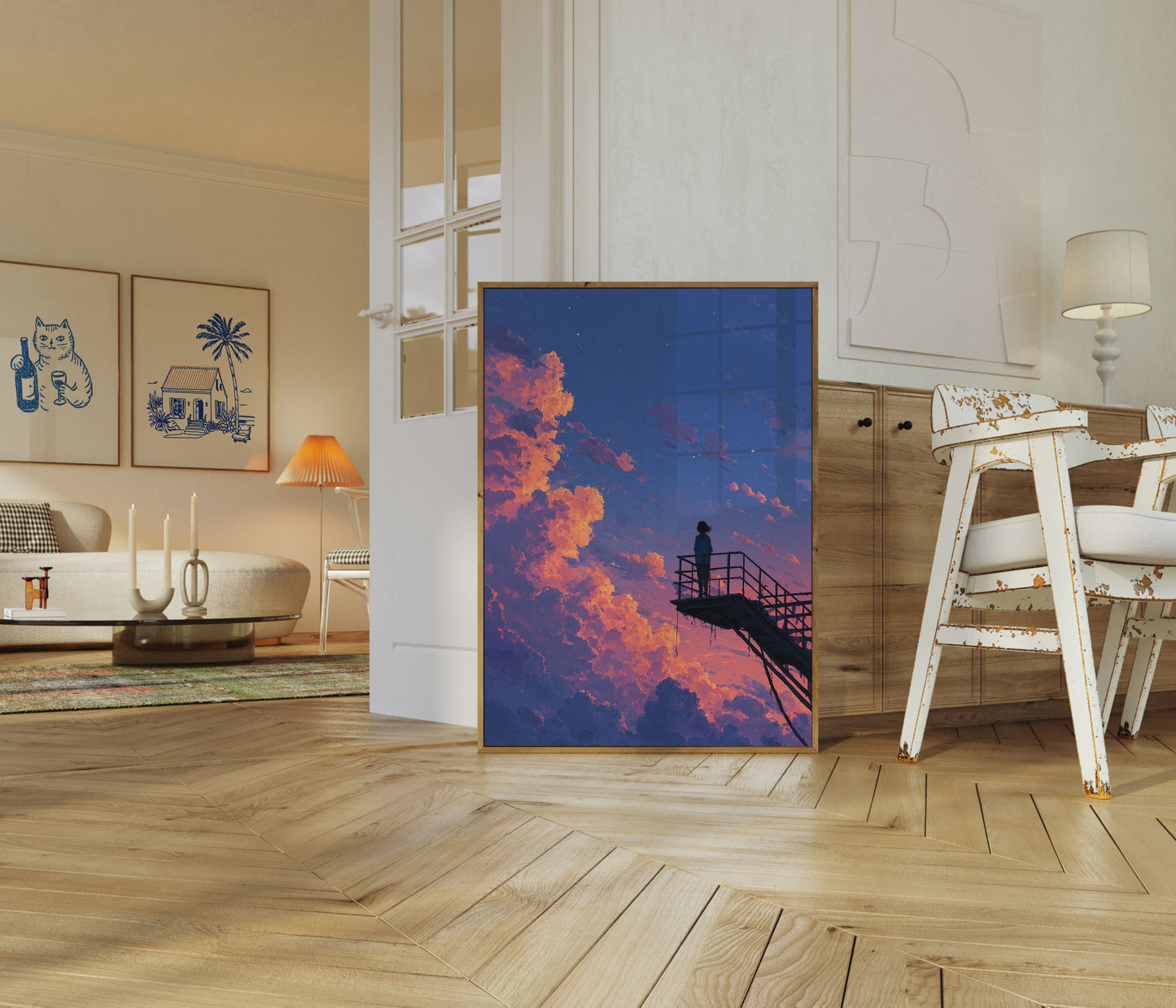 Sunset Clouds Contemplation Poster