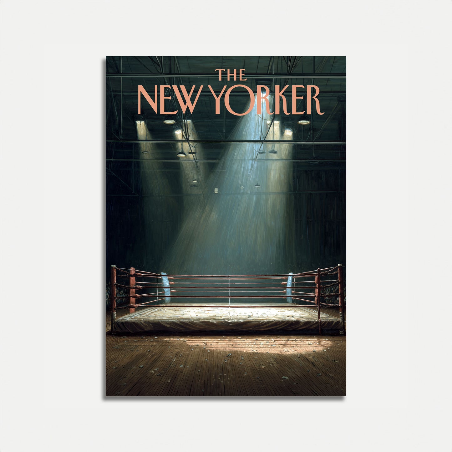 Empty Boxing Ring New Yorker Poster