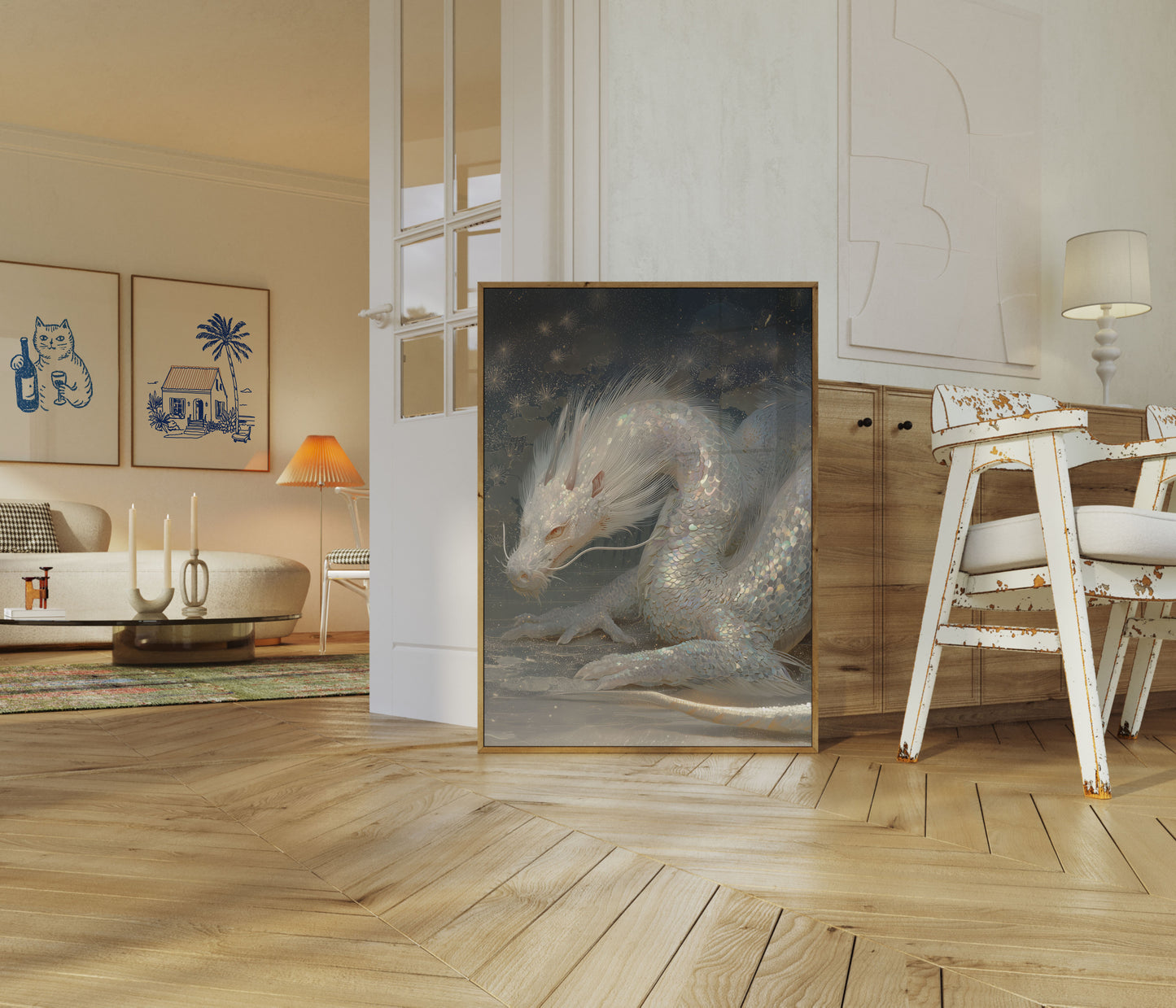 Celestial Dragon Dreamscape Poster