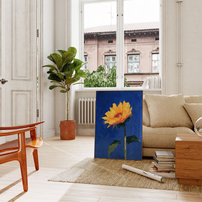 Póster de Girasol Contra Cielo Azul