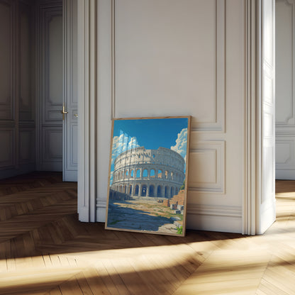Ancient Colosseum Rome Architectural Poster